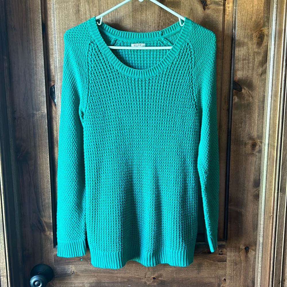 Teal scoopneck sweater